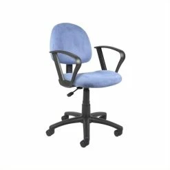 Hot Sale 🤩 UrbanPro Contemporary Fabric Microfiber Deluxe Posture Office Chair In Blue 👍
