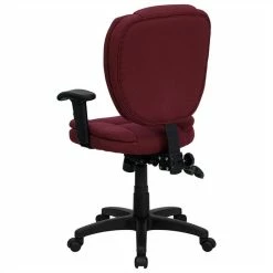 Best Sale 😀 UrbanPro Mid Back Ergonomic Office Chair In Burgundy 🎉 -Deals Writing Desks Store 2516672 3 L