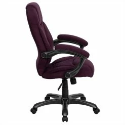 Best deal 👏 UrbanPro High Back Microfiber Upholstered Office Chair In Grape ✔️ -Deals Writing Desks Store 2516677 2 L
