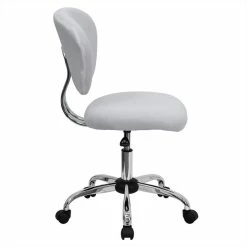 Deals 👏 UrbanPro Mid-Back Mesh Office Swivel Chair In White ⭐ -Deals Writing Desks Store 2516695 1 L