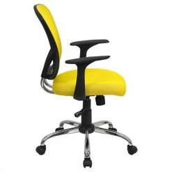 Cheap 😉 UrbanPro Mid Back Mesh Office Chair In Yellow 💯 -Deals Writing Desks Store 2516718 2 L