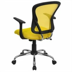 Cheap 😉 UrbanPro Mid Back Mesh Office Chair In Yellow 💯 -Deals Writing Desks Store 2516718 3 L