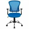 Hot Sale 😍 UrbanPro Mid Back Mesh Office Chair In Blue 🎁 -Deals Writing Desks Store 2516719 L