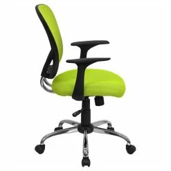 Coupon 😉 UrbanPro Mid Back Mesh Office Chair In Green 🤩 -Deals Writing Desks Store 2516751 2 L