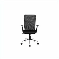 Discount ❤️ UrbanPro Medium Back Mesh Assistant Chair In Black 👍 -Deals Writing Desks Store 2516788 4 L