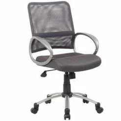 Wholesale ⭐ UrbanPro Contemporary Fabric Mesh Back With Pewter Task Office Chair In Grey ⌛