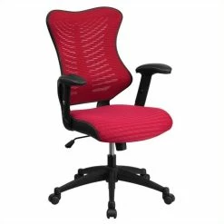 Best deal 😍 UrbanPro High Back Mesh Office Chair In Burgundy 🎉