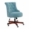 Cheapest 🤩 UrbanPro Wood Upholstered Office Chair In Aqua Blue ⌛ -Deals Writing Desks Store 2516810 1 L