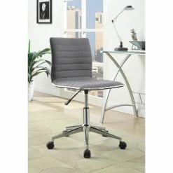Buy 😍 UrbanPro Sleek Adjustable Office Chair In Gray And Chrome 🧨 -Deals Writing Desks Store 2516815 1 L