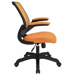 Hot Sale 🎉 UrbanPro Modern Fabric Mesh Office Chair In Orange ⭐ -Deals Writing Desks Store 2516852 1 L