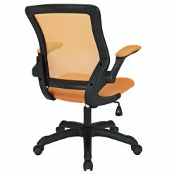 Hot Sale 🎉 UrbanPro Modern Fabric Mesh Office Chair In Orange ⭐ -Deals Writing Desks Store 2516852 2 L
