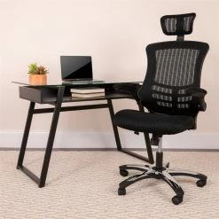 New 🎉 UrbanPro Traditional High Back Executive Office Swivel Chair In Black 👍 -Deals Writing Desks Store 2516855 1 L