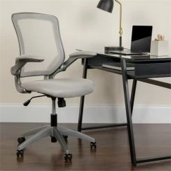 Outlet 😉 UrbanPro Contemporary Mesh Swivel Office Chair In Gray 😉 -Deals Writing Desks Store 2516858 1 L
