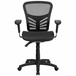 Brand new 🎉 UrbanPro Contemporary Mid Back Mesh Swivel Office Chair In Black 😍 -Deals Writing Desks Store 2516887 8 L