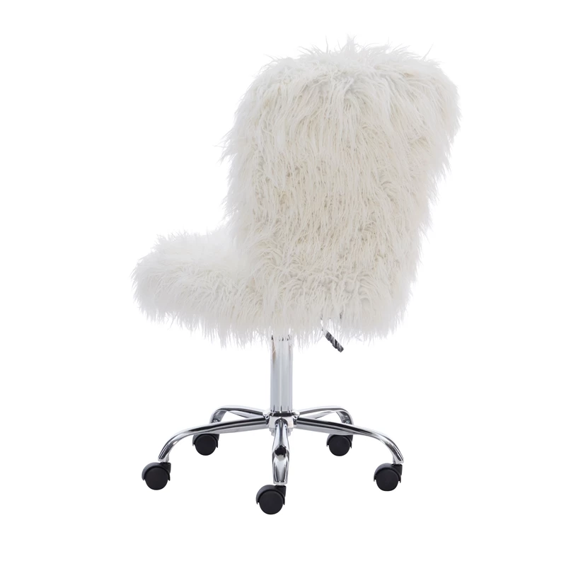Best reviews of ๐ UrbanPro Faux Fur Upholstered Armless Office Task Chair In Cream White ๐งจ 6 Best reviews of ๐ UrbanPro Faux Fur Upholstered Armless Office Task Chair In Cream White ๐งจ - Image 4