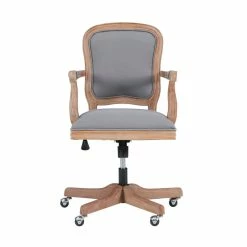 Flash Sale 👏 UrbanPro Farmhouse Wood Upholstered Office Chair Light Gray ⌛ -Deals Writing Desks Store 2516936 10 L 1