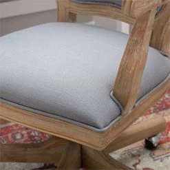 Flash Sale 👏 UrbanPro Farmhouse Wood Upholstered Office Chair Light Gray ⌛ -Deals Writing Desks Store 2516936 16 L