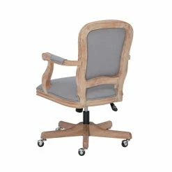 Flash Sale 👏 UrbanPro Farmhouse Wood Upholstered Office Chair Light Gray ⌛ -Deals Writing Desks Store 2516936 7 L