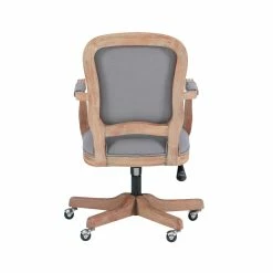 Flash Sale 👏 UrbanPro Farmhouse Wood Upholstered Office Chair Light Gray ⌛ -Deals Writing Desks Store 2516936 8 L