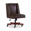 Cheapest ❤️ UrbanPro Wood Upholstered Office Chair In Brown 👏 -Deals Writing Desks Store 2516939 1 L
