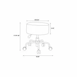 Best Sale 👏 UrbanPro Faux Fur Backless Rolling Stool In Beige ✔️ -Deals Writing Desks Store 2516941 3 L