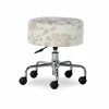 Best Sale 👏 UrbanPro Faux Fur Backless Rolling Stool In Beige ✔️ -Deals Writing Desks Store 2516941 4 L 1