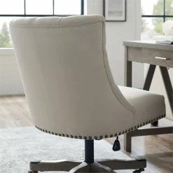 Discount ❤️ UrbanPro Wood Upholstered Office Chair In Natural Beige 🧨 -Deals Writing Desks Store 2516958 13 L