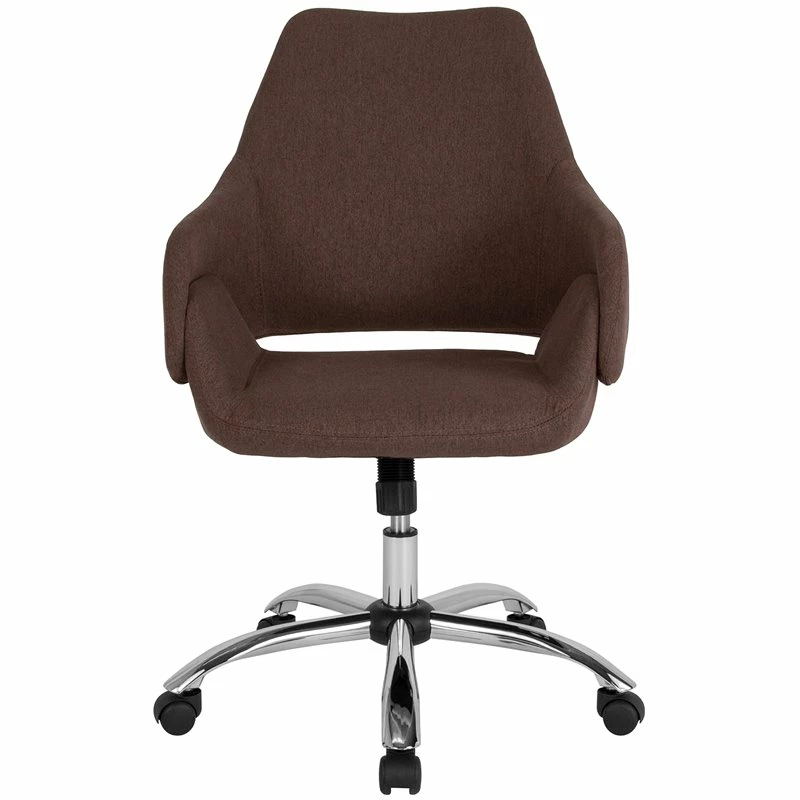 Budget ⭐ UrbanPro Mid Back Swivel Office Chair In Brown ✔️ 4 Budget ⭐ UrbanPro Mid Back Swivel Office Chair In Brown ✔️ - Image 2