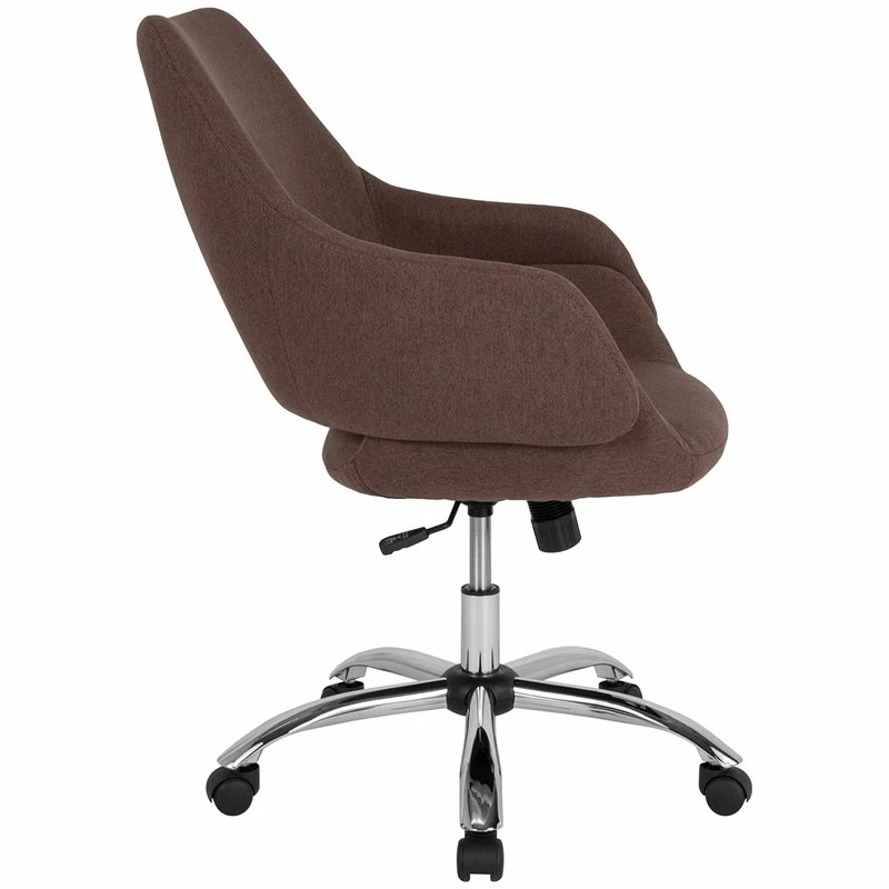 Budget ⭐ UrbanPro Mid Back Swivel Office Chair In Brown ✔️ 5 Budget ⭐ UrbanPro Mid Back Swivel Office Chair In Brown ✔️ - Image 3