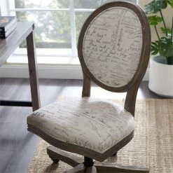 Buy 💯 UrbanPro Wood Upholstered Office Chair In Beige ⭐ 22 Buy 💯 UrbanPro Wood Upholstered Office Chair In Beige ⭐ -Deals Writing Desks Store 2516971 2 L