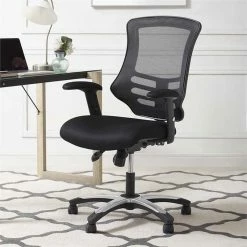 Hot Sale 🛒 UrbanPro Modern Mesh Adjustable Swivel Office Chair In Black 💯 -Deals Writing Desks Store 2516983 1 L