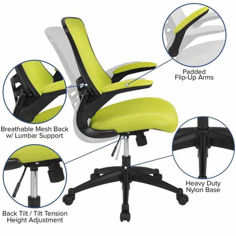 Buy 👍 UrbanPro Contemporary Mid Back Mesh Office Swivel Chair In Green 👏 7 Buy 👍 UrbanPro Contemporary Mid Back Mesh Office Swivel Chair In Green 👏 - Image 5