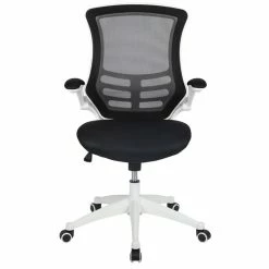 Brand new 🤩 UrbanPro Contemporary Mid Back Mesh Office Swivel Chair In Black And White 🛒 -Deals Writing Desks Store 2516997 3 L