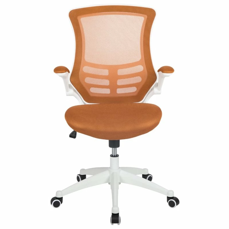 New 🥰 UrbanPro Contemporary Mid Back Mesh Office Swivel Chair In Tan And White 😀 6 New 🥰 UrbanPro Contemporary Mid Back Mesh Office Swivel Chair In Tan And White 😀 - Image 4