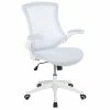 Outlet 😀 UrbanPro Contemporary Mid Back Mesh Office Swivel Chair In White 🥰 -Deals Writing Desks Store 2517001 L