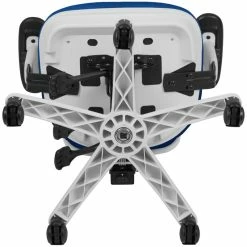 Outlet 👏 UrbanPro Mid Back Executive Mesh Office Swivel Chair In Blue And White 💯 -Deals Writing Desks Store 2517006 3 L