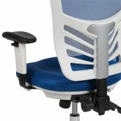 Outlet 👏 UrbanPro Mid Back Executive Mesh Office Swivel Chair In Blue And White 💯 -Deals Writing Desks Store 2517006 6 L