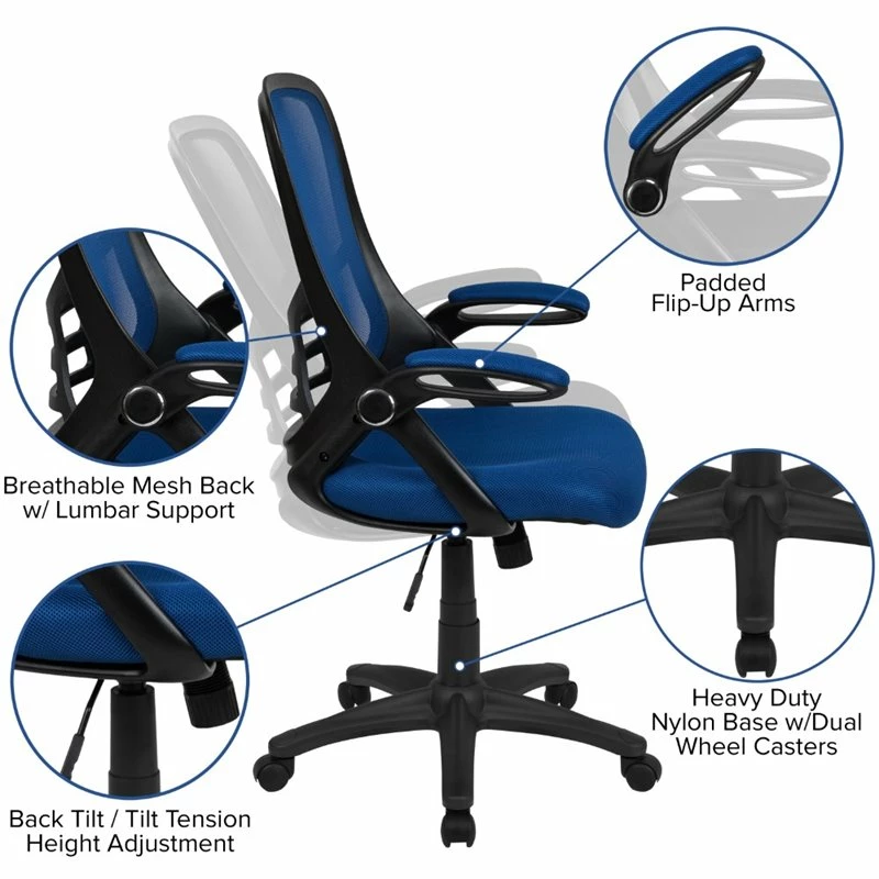 Cheap 🔥 UrbanPro Contemporary High-Back Ergonomic Mesh Office Swivel Chair In Blue 😉 12 Cheap 🔥 UrbanPro Contemporary High-Back Ergonomic Mesh Office Swivel Chair In Blue 😉 - Image 10