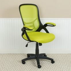 Discount 🔔 UrbanPro Contemporary High-Back Ergonomic Mesh Office Swivel Chair In Green ✔️ -Deals Writing Desks Store 2517008 1 L