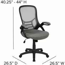 Budget 🛒 UrbanPro Contemporary High-Back Ergonomic Mesh Office Swivel Chair In Light Gray 🎉 -Deals Writing Desks Store 2517009 8 L