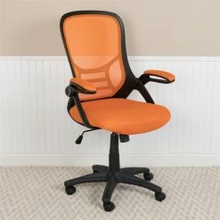 Deals 🔥 UrbanPro Contemporary High-Back Ergonomic Mesh Office Swivel Chair In Orange 😀 15 Deals 🔥 UrbanPro Contemporary High-Back Ergonomic Mesh Office Swivel Chair In Orange 😀 -Deals Writing Desks Store 2517010 1 L