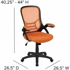 Deals 🔥 UrbanPro Contemporary High-Back Ergonomic Mesh Office Swivel Chair In Orange 😀 24 Deals 🔥 UrbanPro Contemporary High-Back Ergonomic Mesh Office Swivel Chair In Orange 😀 -Deals Writing Desks Store 2517010 8 L