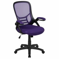 Promo 🔥 UrbanPro Contemporary High-Back Ergonomic Mesh Office Swivel Chair In Purple 🎁