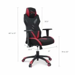 Buy 👍 UrbanPro Contemporary Mesh Gaming Computer Chair In Black And Red ✔️ -Deals Writing Desks Store 2517029 24 L