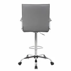 Cheap 🤩 UrbanPro Modern Ribbed Back Adjustable Sit-Stand Stool In Gray ✨ -Deals Writing Desks Store 2517031 2 L