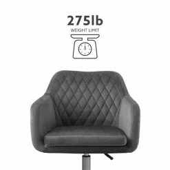 Best deal ⭐ UrbanPro Upholstered Quilted Office Chair In Gray ✔️ -Deals Writing Desks Store 2517048 15 L