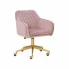 Flash Sale 🎉 UrbanPro Upholstered Quilted Office Chair In Pink 😍 -Deals Writing Desks Store 2517049 11 L
