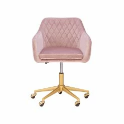 Flash Sale 🎉 UrbanPro Upholstered Quilted Office Chair In Pink 😍 -Deals Writing Desks Store 2517049 17 L