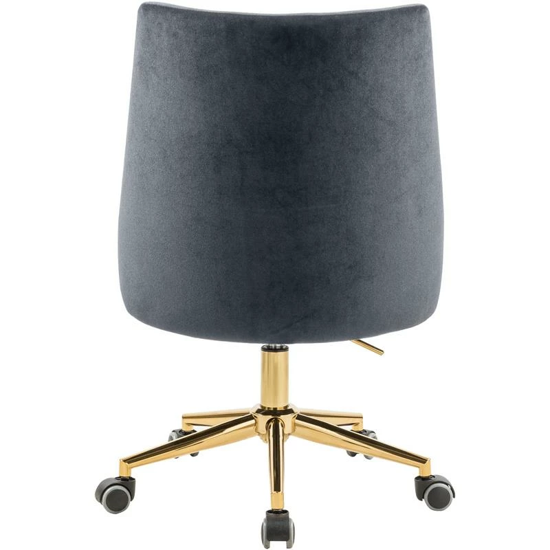 Budget ✨ UrbanPro Contemporary Swivel Adjustable Gray Velvet And Gold Office Chair 👍 5 Budget ✨ UrbanPro Contemporary Swivel Adjustable Gray Velvet And Gold Office Chair 👍 - Image 3