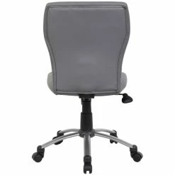 Discount 🥰 UrbanPro Faux Leather Upholstered Office Swivel Chair In Gray ❤️ -Deals Writing Desks Store 2517058 3 L
